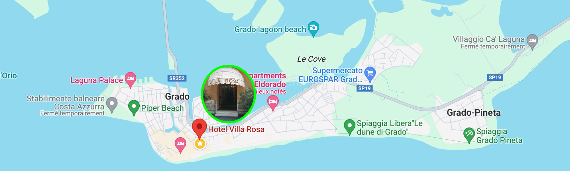 Image map of Grado